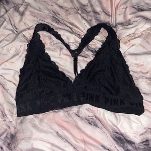 Black lace bra